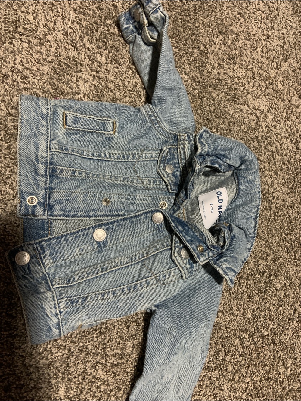 Old Navy Girls' Hooded Light Blue Denim Jacket